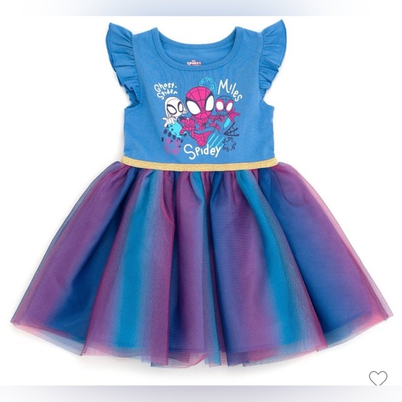 Marvel Other - NWOT Marvel Spidey & His Amazing Friends Girls Pleated Tulle Tutu Dress size 3T